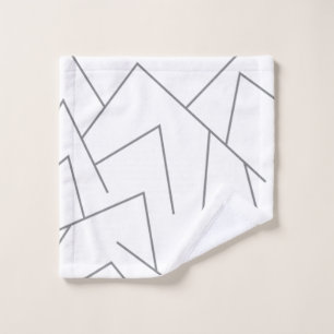 Modern, simple urban, dynamic graphic line pattern wash cloth