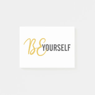 Modern, simple, urban graphic of Be Yourself Post-it Notes