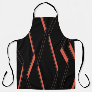 Modern, simple urban plant abstraction graphic art apron