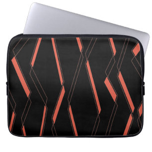 Modern, simple urban plant abstraction graphic art laptop sleeve