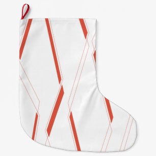 Modern, simple urban plant abstraction graphic art large christmas stocking