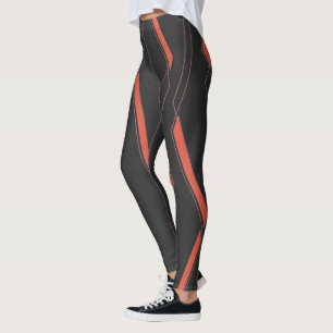 Modern, simple urban plant abstraction graphic art leggings