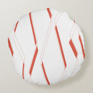 Modern, simple urban plant abstraction graphic art round cushion