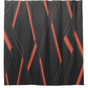 Modern, simple urban plant abstraction graphic art shower curtain