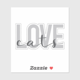 Modern, simple, urban, trendy design Love Cats