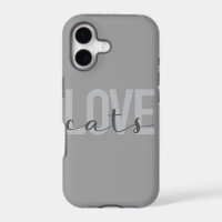 Modern, simple, urban, trendy design Love Cats