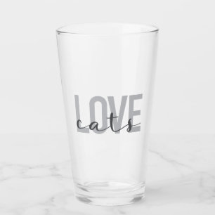 Modern, simple, urban, trendy design Love Cats Glass
