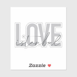 Modern, simple, urban, trendy design Love Istanbul