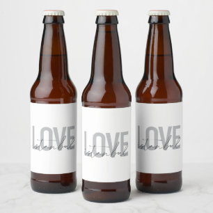 Modern, simple, urban, trendy design Love Istanbul Beer Bottle Label