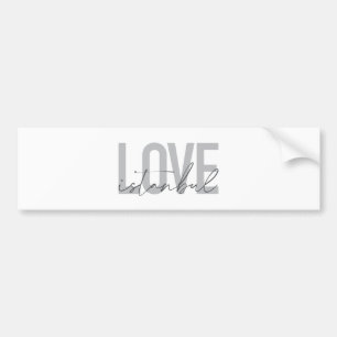 Modern, simple, urban, trendy design Love Istanbul Bumper Sticker