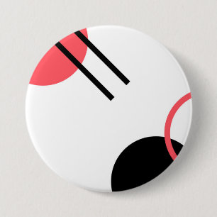 Modern, simple, urban, trendy geometric design 7.5 cm round badge