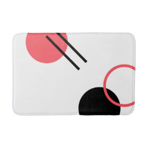Modern, simple, urban, trendy geometric design bath mat