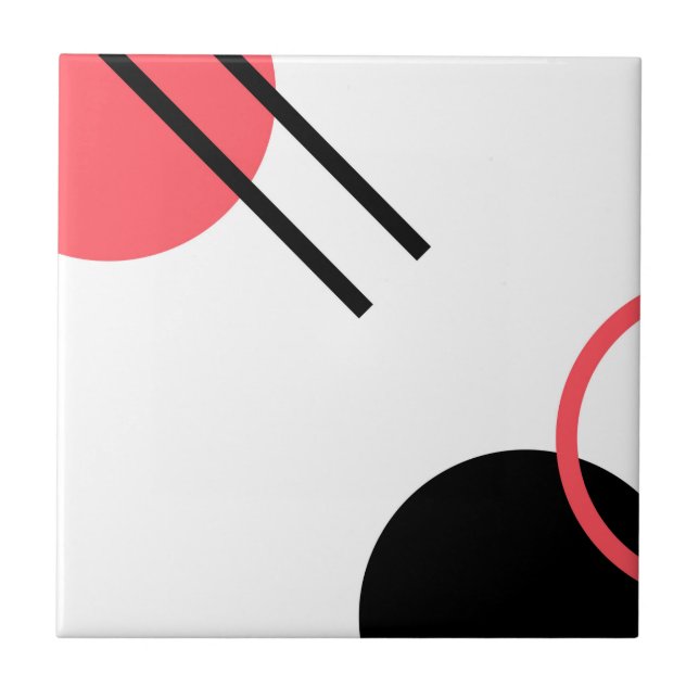 Modern, simple, urban, trendy geometric design ceramic tile (Front)