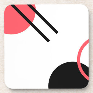 Modern, simple, urban, trendy geometric design coaster