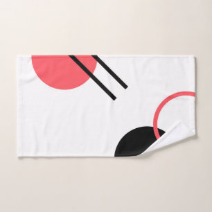 Modern, simple, urban, trendy geometric design hand towel