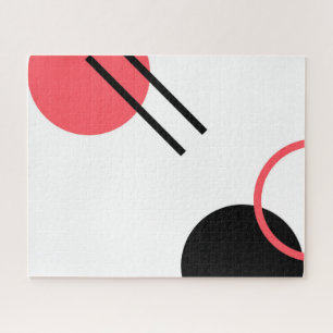 Modern, simple, urban, trendy geometric design jigsaw puzzle