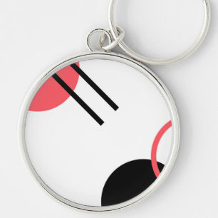 Modern, simple, urban, trendy geometric design key ring