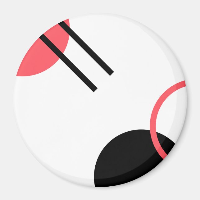 Modern, simple, urban, trendy geometric design magnet (Front)