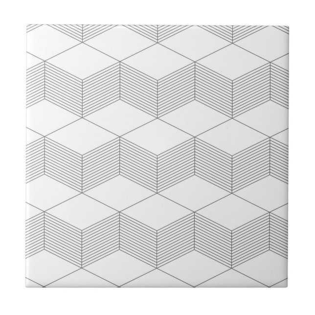 Modern, simple, urban, trendy graphic design ceramic tile (Front)