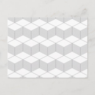 Modern, simple, urban, trendy graphic design postcard