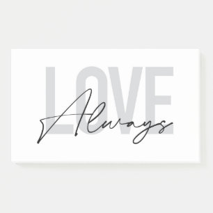 Modern, simple, urban typography "Love Always" Post-it Notes
