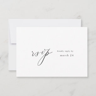 Modern Simple w Meal RSVP Card