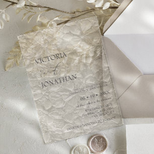 Modern Simple Wedding  Acrylic Invitations