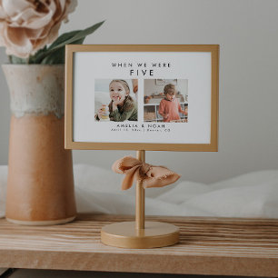 Modern Simple Wedding Baby Picture Table Number