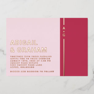 Modern Simple Wedding Foil Invitation