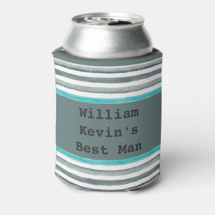 Modern Simple Wedding Groom's Best Man Can Cooler