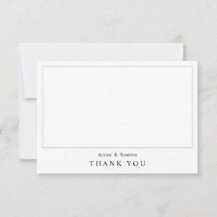 Modern Simple Wedding Photo Thank You Card