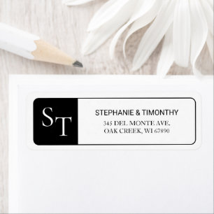 Modern Simple Wedding Return Address Label