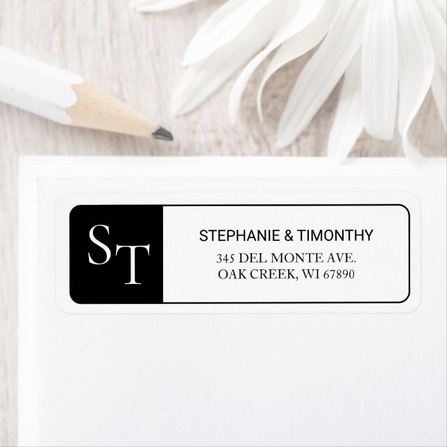 Modern Simple Wedding Return Address Label (Insitu)