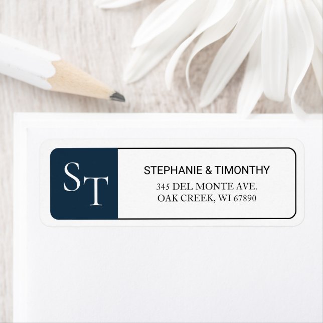 Modern Simple Wedding Return Address Return Address Label (Insitu)