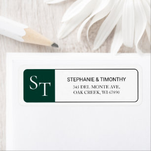 Modern Simple Wedding Return Address Return Address Label
