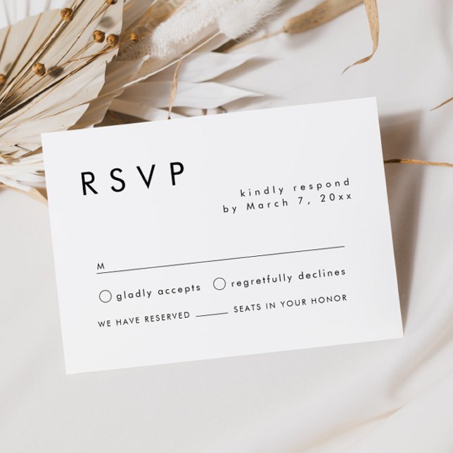 Modern Simple Wedding RSVP Card (Creator Uploaded)