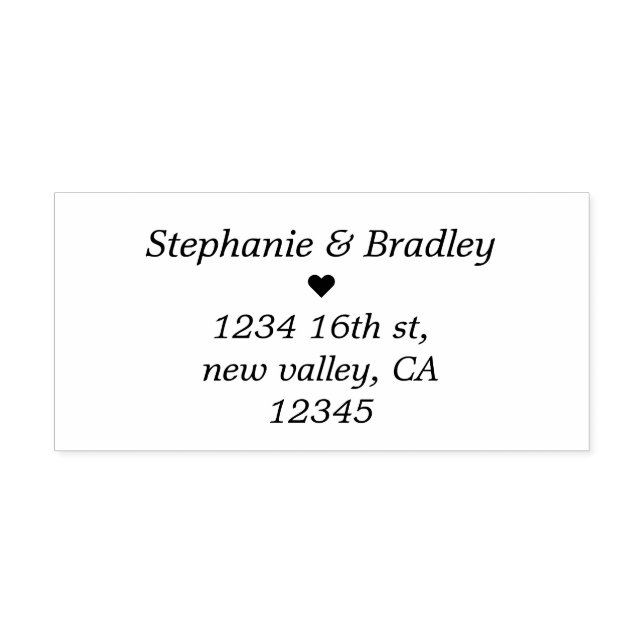 Modern Simple Wedding Self Inking Rubber Stamp (Design)