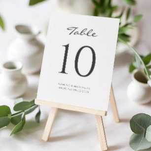 modern simple wedding table place card
