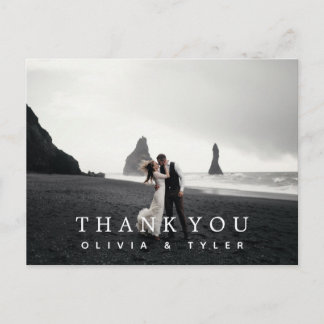 Modern + Simple Wedding Thank You Cards | Blank