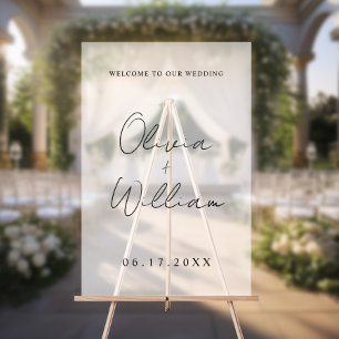 Modern Simple Wedding Welcome Acrylic Sign