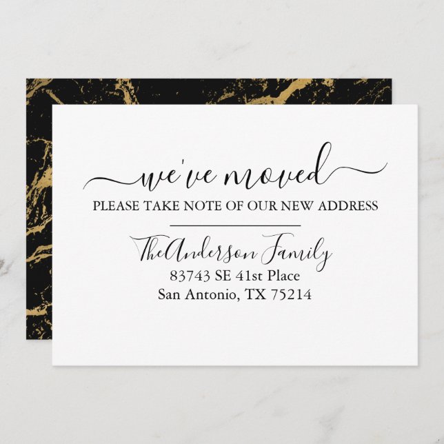Modern Simple We've Moved Moving Announcement (Front/Back)
