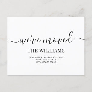 Modern Simple We've Moved New Home Moving Announcement Postcard