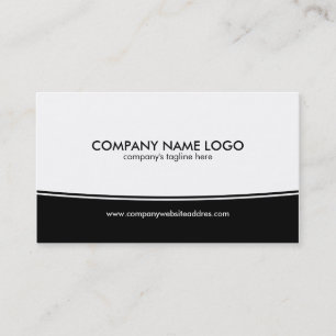 Modern Simple White Black Decorative Stripe Business Card