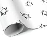 Modern simple white black Star of David pattern Wrapping Paper<br><div class="desc">Modern simple white and black Star of David pattern gift Wrapping Paper.
Black Star of David,  Hebrew Magen David pattern on white background.

This wrapping paper is great for Hanukkah,  Chanukah,  bar mitzvah,  bat mitzvah,  Shabbat and Jewish Holidays.</div>