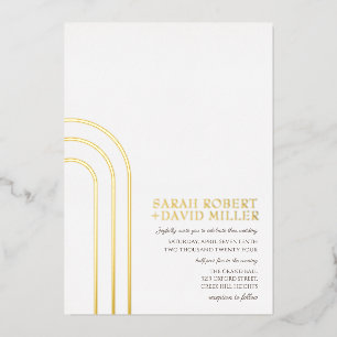 Modern Simple White Gold Classy Wedding 