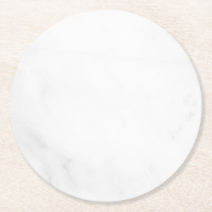 Modern Simple White Marble Rustic Paper Coaster