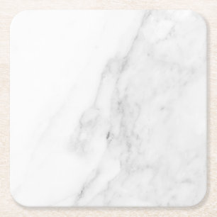 Modern Simple White Marble Rustic Paper Coaster