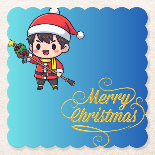 Modern Simple White Marble Rustic Paper Coaster (Front)