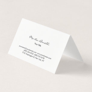 Modern Simple White Professional Business Card