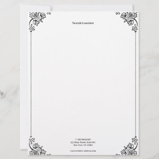Modern Simple White Professional  Custom Letterhead